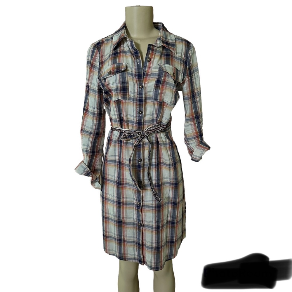 Western  Long Sleeve Plaid country Dress